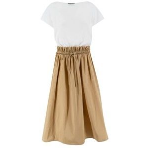 Fabiana Filippi Bi-Colour Cotton Dress With Elastic Waistband - NWT